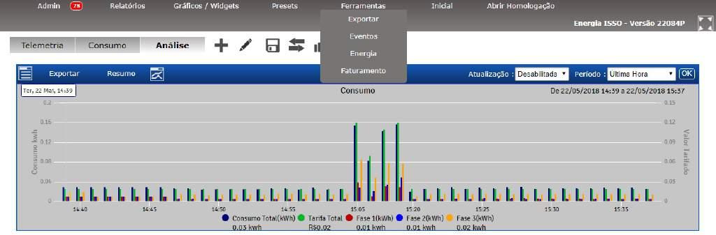 Ferramentas do DATALOG Também está disponível no DATALOG uma variedade de ferramentas relacionadas aos relatórios e seus dados coletados, como a exportação de gráficos, resumo de custos, correção de