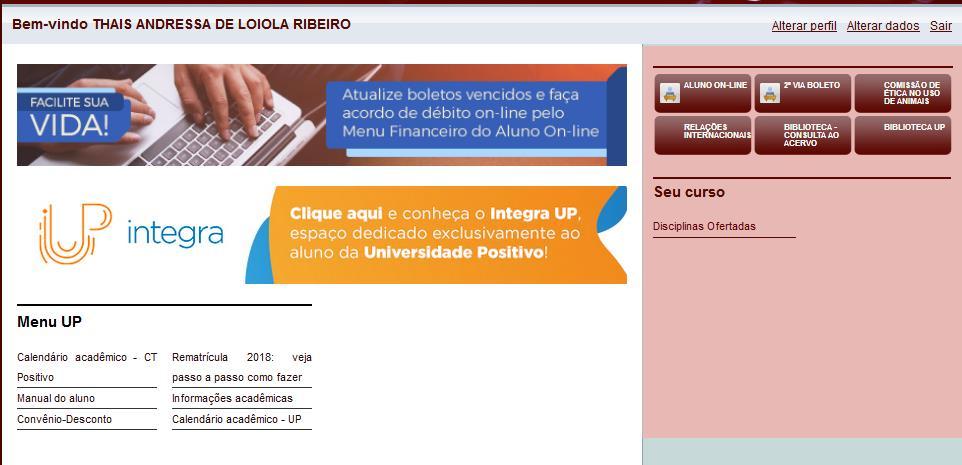 Protocolo Aluno On-line Para regularizar as