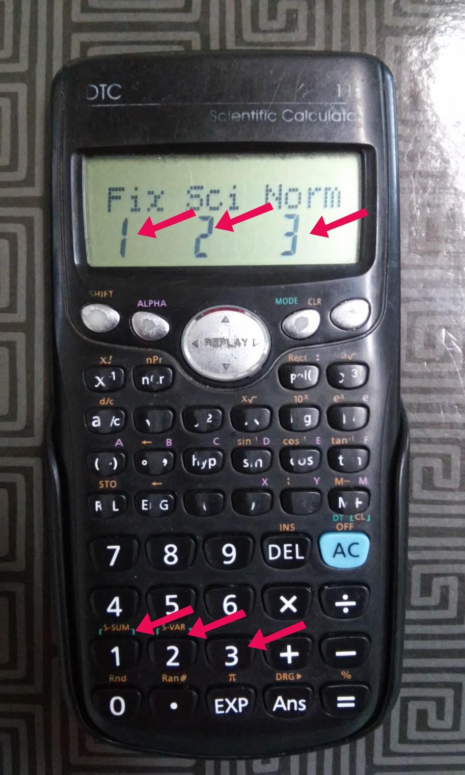 A calculadora mostrará até 10 dígitos. valores superiores são convertidos no formato exponencial.