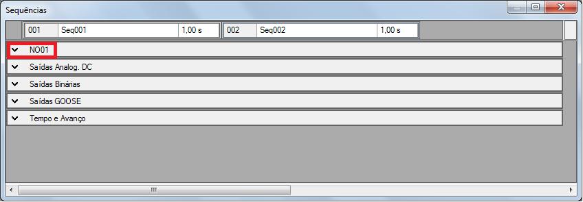 Figura 28 Figura 29 Clique na opção N01 destacado em vermelho da figura anterior e maximize o tamanho da janela para facilitar a visualização. Mude o nome Seq. 001 para Pré- Falta.
