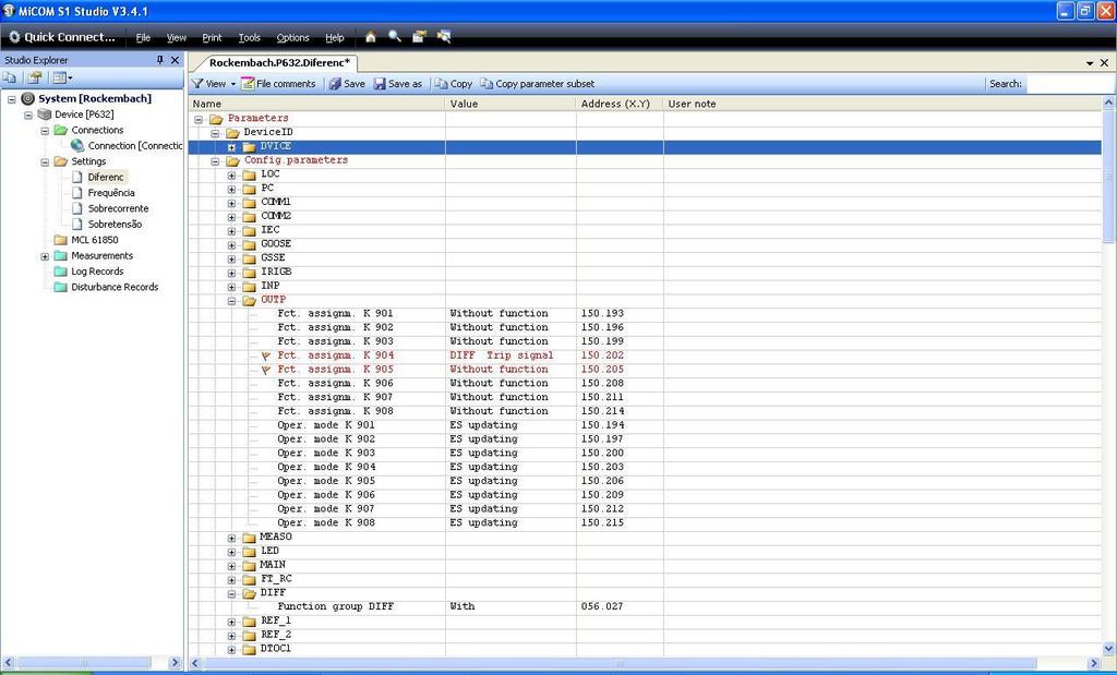 3.8 OUT Clique em Config. Parameters e em seguida OUT.