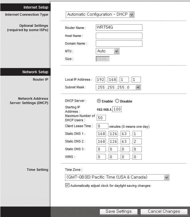 Ambiente de Endereço IP dinâmico 5. Selecione <Configuração automática DHCP (Automatic Configuration DHCP)>. 6.