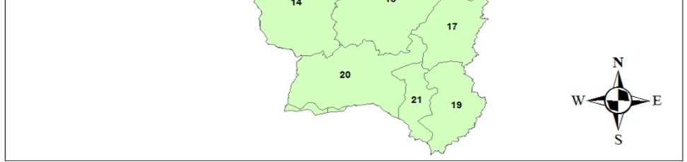 As 22 regiões de saúde do Ceará são: Fortaleza (1), Caucaia (2), Maracanaú (3), Baturité (4), Canindé (5), Itapipoca 6), Aracati (7), Quixadá (8), Russas (9), Limoeiro do Norte (10), Sobral (11),