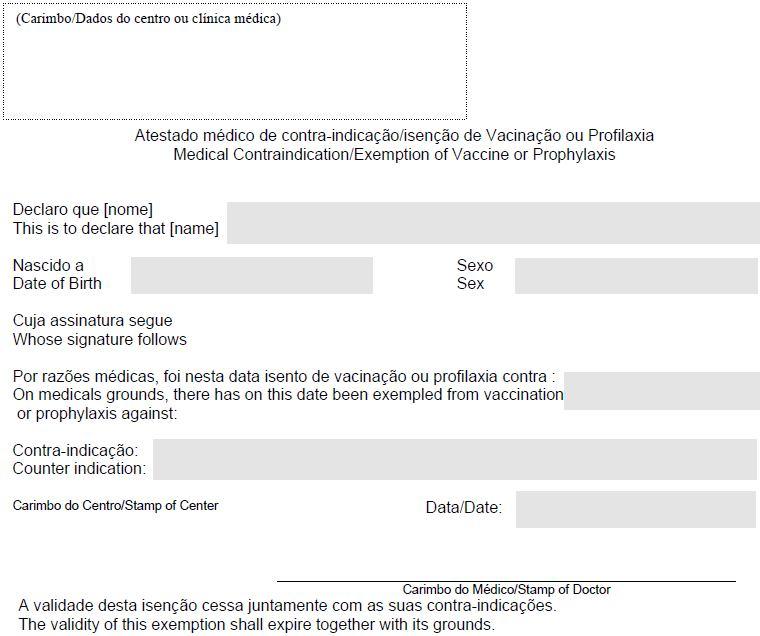 Modelo do Certificado de Isenção de Vacinação contra a Febre Amarela junho / 2018 http://www.anvisa.gov.