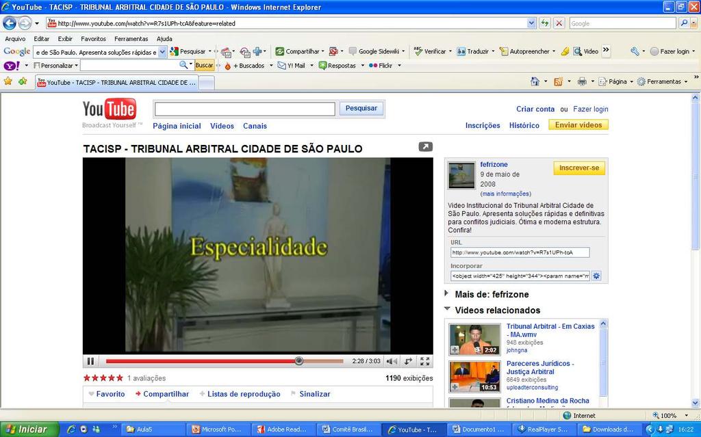 Vídeo 7 - Institucional do Tribunal Arbitral Cidade de São Paulo.