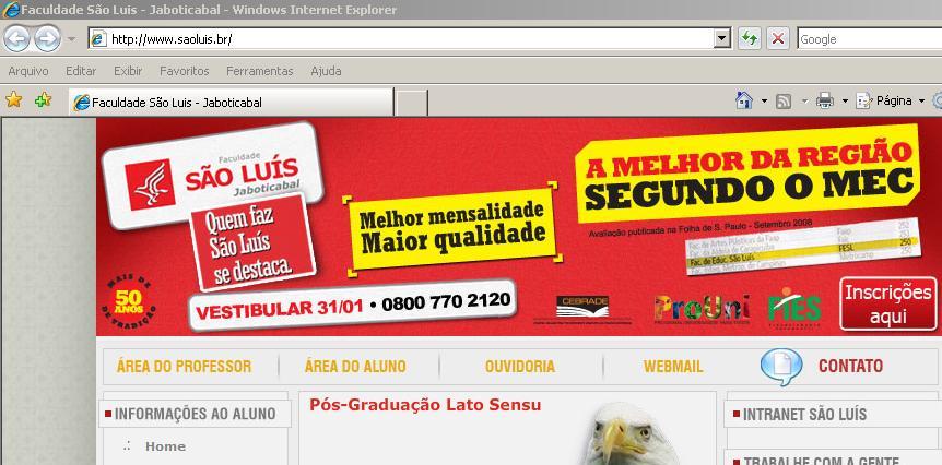 Web Site www.saoluis.