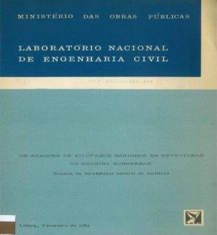 ESTRUTURA / TECNOLOGIA DA CONSTRUÇÃO Cota: 4 909/3 APL [13498]  de madeiras : quinto relatório. - Lisboa : LNEC, 1964. - 4 p. [4]: il.; 30 cm.