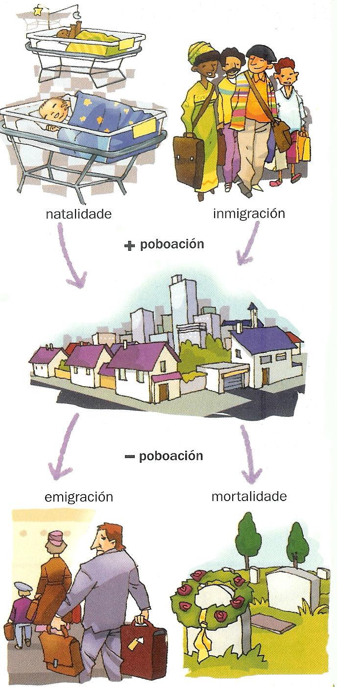 En definitiva, as variacións de poboación dun determinado lugar dependen do seu crecemento natural (nacementos defuncións) e dos movementos