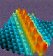 Microscópico Eletrônico de Tunelamento com Varredura Imagem de uma cadeia de