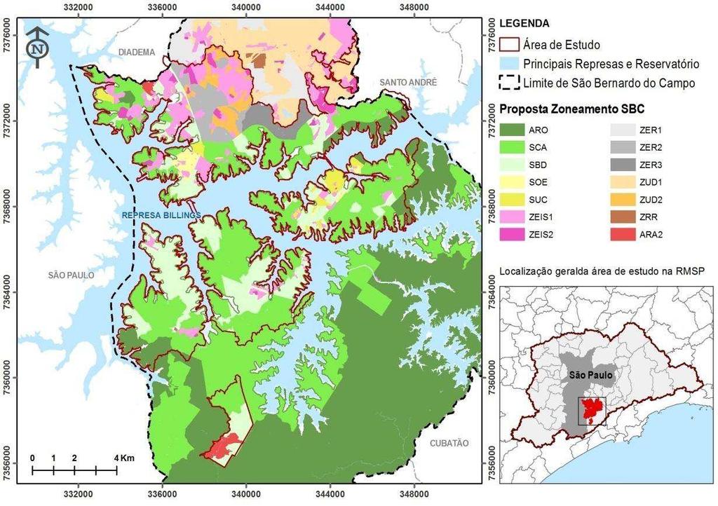 Figura 4 - Proposta de Zoneamento para o Plano Diretor Municipal A partir do cruzamento dos dados estabelecemos uma matriz, definindo e caracterizando as diferentes fontes de dados de acordo com