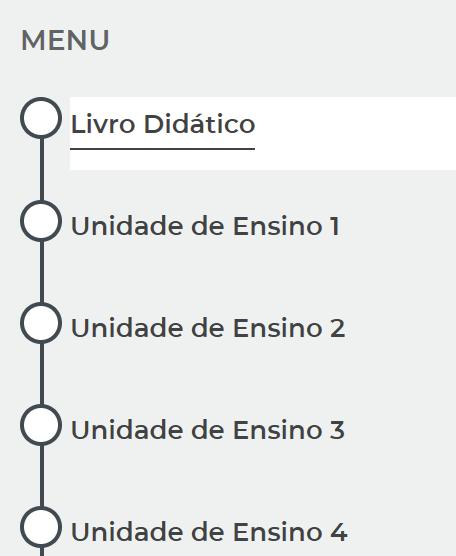 3) Menu Em Menu estão disponíveis todos os tópicos que organizam os materiais e atividades de sua disciplina.