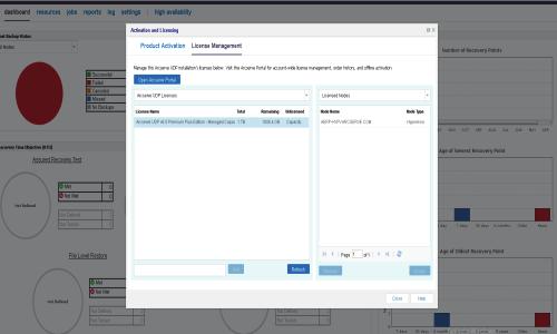 8. No console do Arcserve UDP na máquina offline, abra a janela Activation and Licensing e clique em License Management.