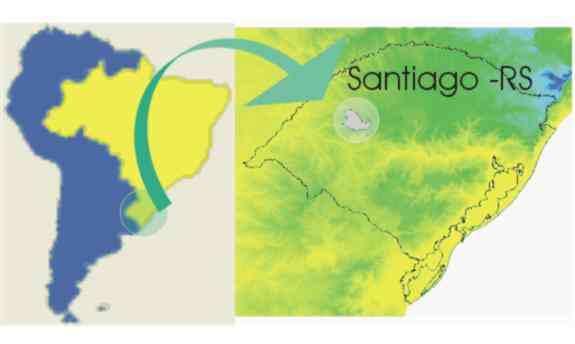 Figura 01 Localização do Município de Santiago RS.