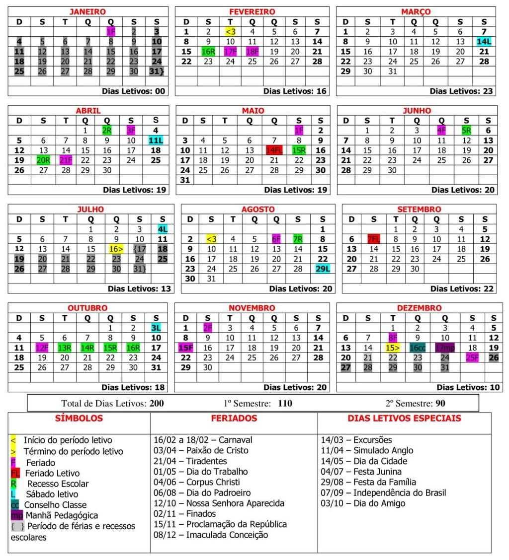 CALENDÁRIO