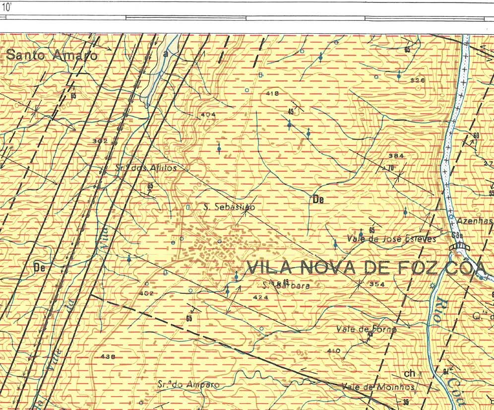 2 Enquadramento Geológico Na Figura 2, apresenta-se enxerto da carta geológica que abrange a zona analisada.