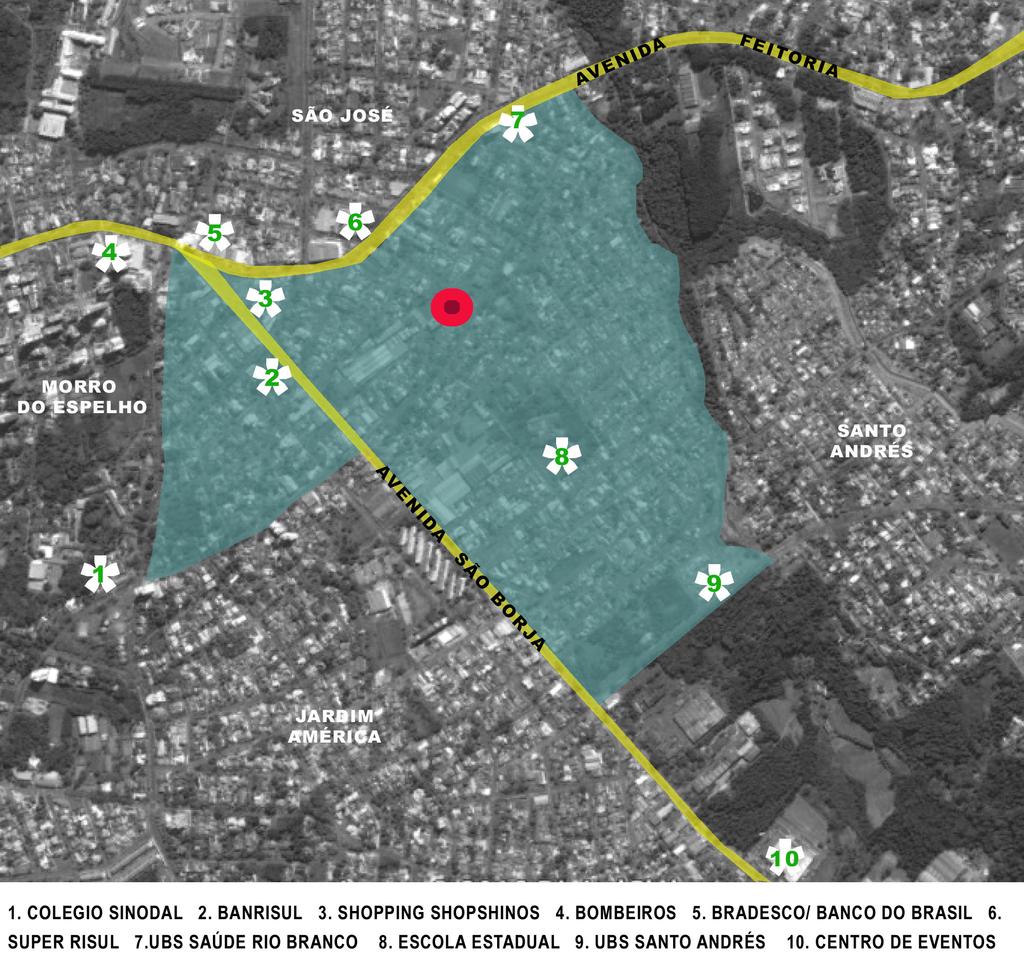 Segurança, equipamento e conetividade BAIRRO RIO BRANCO O local escolhido para a localização do Residencial Alba II é o bairro Rio Branco.