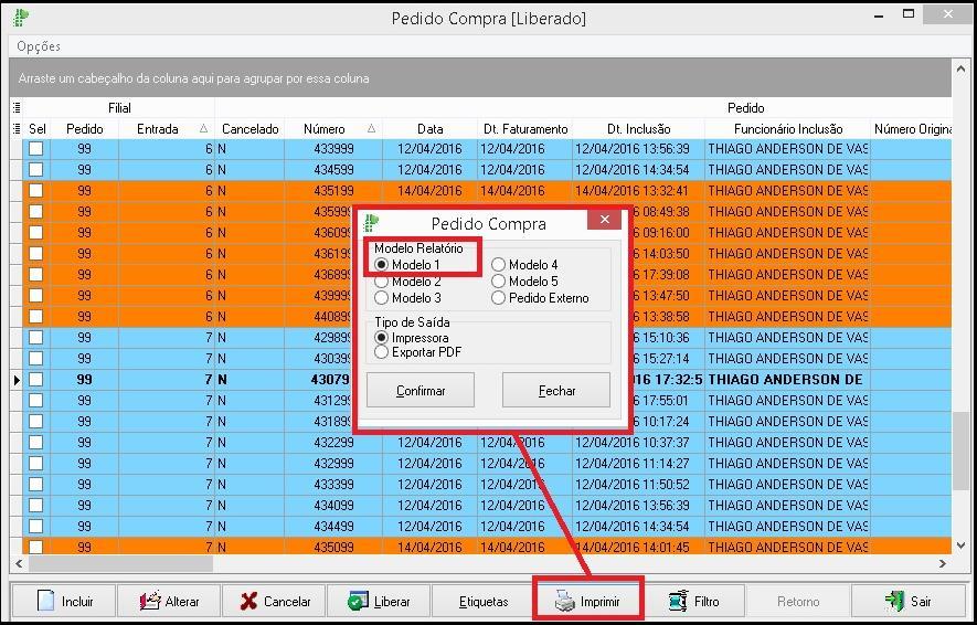 CSO. 1304201600075 [Impressão do Pedido de Compra] Na tela (Pedido