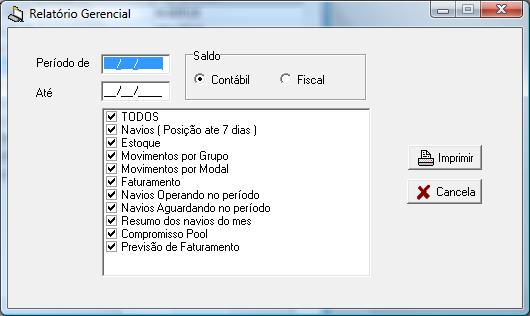 1.4 Relatorios 1.4.1 Relatorio Gerencial 53 O objetivo deste relatório é apresentar em um único lugar informações obtidas