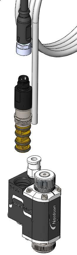 Procedimentos de Desmontagem e Nova Montagem da Válvula Para substituir o solenóide bala. 1. Remova o revestimento espiral (se utilizado) em volta dos cabos do solenóide e mangueira de ar. 1 2.