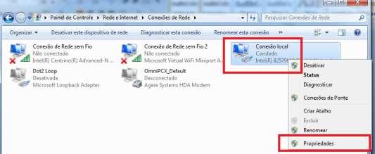 Passo 4 Selecionar Protocolo TCP/IP Versão 4 (TCP/IPv4) e clicar em Propriedades.