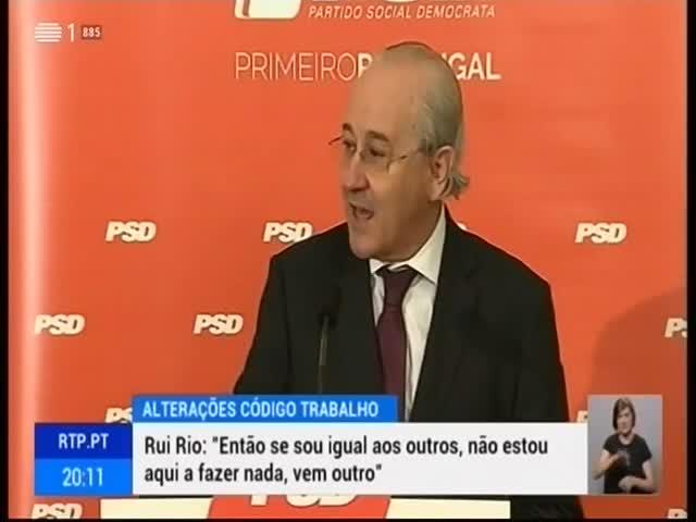 presidente do PSD diz que viabiliza as alterações ao Código