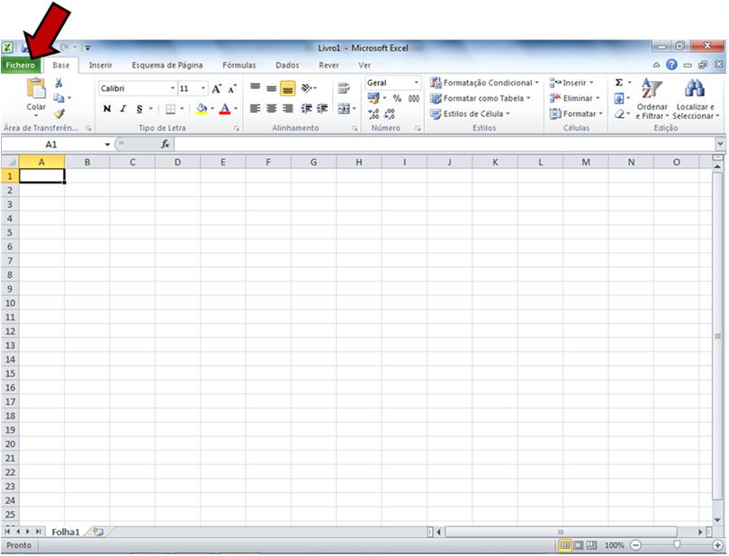 Se estiver a usar Excel 2010