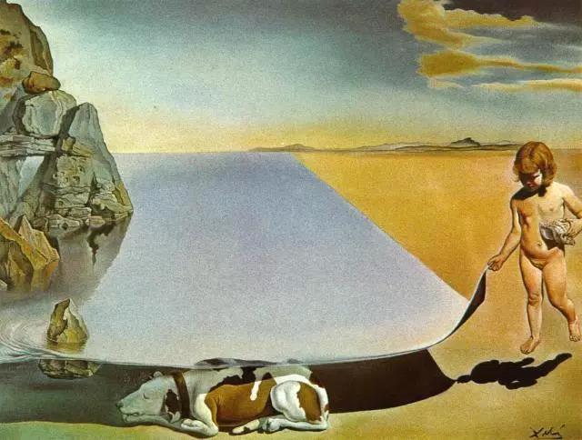 Dalí aos seis anos, quando acreditava que era uma garotinha, levantando a