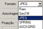 GeoTiff: pode armazenar dados matriciais de 1 ou 3 bandas, do tipo palete ou não.