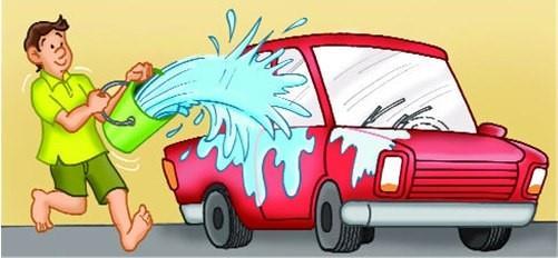 litros de água. Na lavagem do carro, deixe a mangueira de lado.