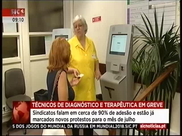 sindicatos dos técnicos de diagnóstico e terapêutica dizem que a adesão à greve de ontem