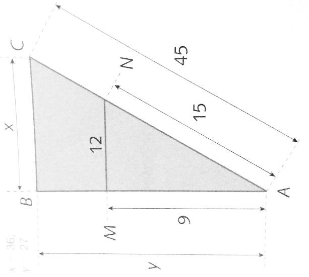 A razão de semelhança de dois triângulos é 4/5. Sabendo que os lados do maior triângulo medem, respectivamente, 20 cm, 30 cm e 40 cm, calcule o comprimento dos lados homólogos do triângulo menor. 26.