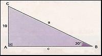 8) Determine no triângulo retângulo ABC as
