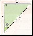 9) Sabendo que sen40º = 0,64; cos40º = 0,77