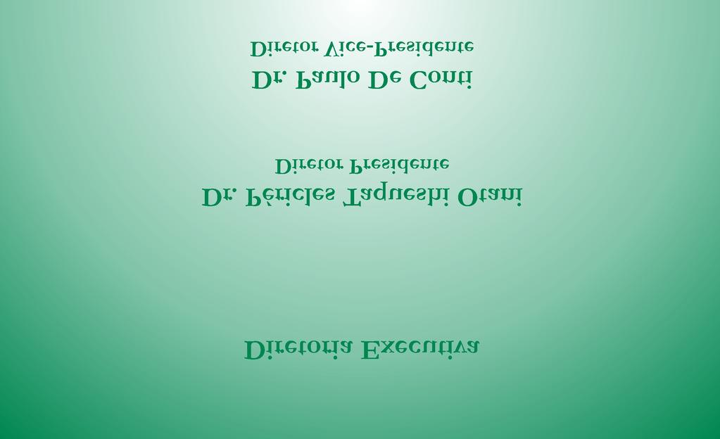 Diretoria Executiva Dr. Péricles Taqueshi Otani Diretor Presidente Dr. Paulo De Conti Diretor Vice-Presidente Dr.