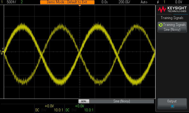 Aula de medição em laboratório com osciloscópio básico e WaveGen 2 Figure 15 Tentar disparar em sinais cujo ambiente possui ruídos 7 Verifique se o osciloscópio está disparando em bordas ascendentes