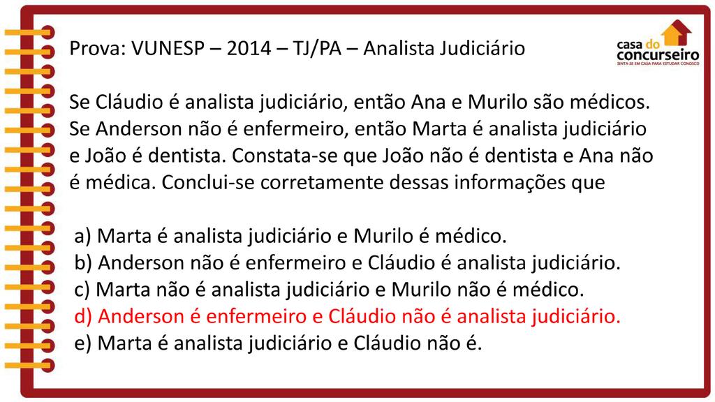 Raciocínio Lógico Argumento Com Proposições Válido