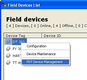 Gzgewvcpfq"q"CuugvXkgy"HFV" Para executar o"cuugvxkgy"hfv, na janela Field Devices List na janela do Uvwfkq524, selecione o ícone do instrumento desejado, clique com o botão