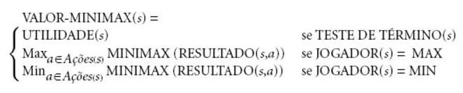 O valor MINIMAX De outro lado, dada uma escolha: MAX preferirá se mover para