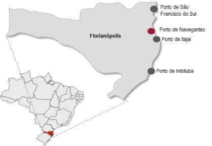Segmento Portuário Movimentação de Contêineres: 706 mil TEUs em