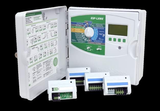 REGA ESPAÇOS VERDES - Programadores - 24V Série ESP-LXME Desenho modular para superior versatilidade. Capacidade de 8-48 estações. Interface do utilizador de programação extra-simples.