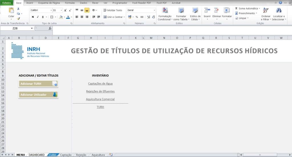 ANO 1 Apoio à implementação do RUGRH Processo prioritário no âmbito das actividades em curso no INRH, requereu um