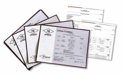 incêndios conforme as normas FM Approvals 1920, UL 213 e Vds 2100-06 / 2344.