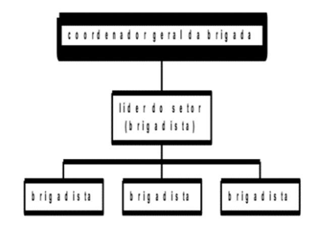 ANEXO E Exemplos de organogramas de brigadas de incêndio Exemplo 1 - Planta com uma edificação, 1