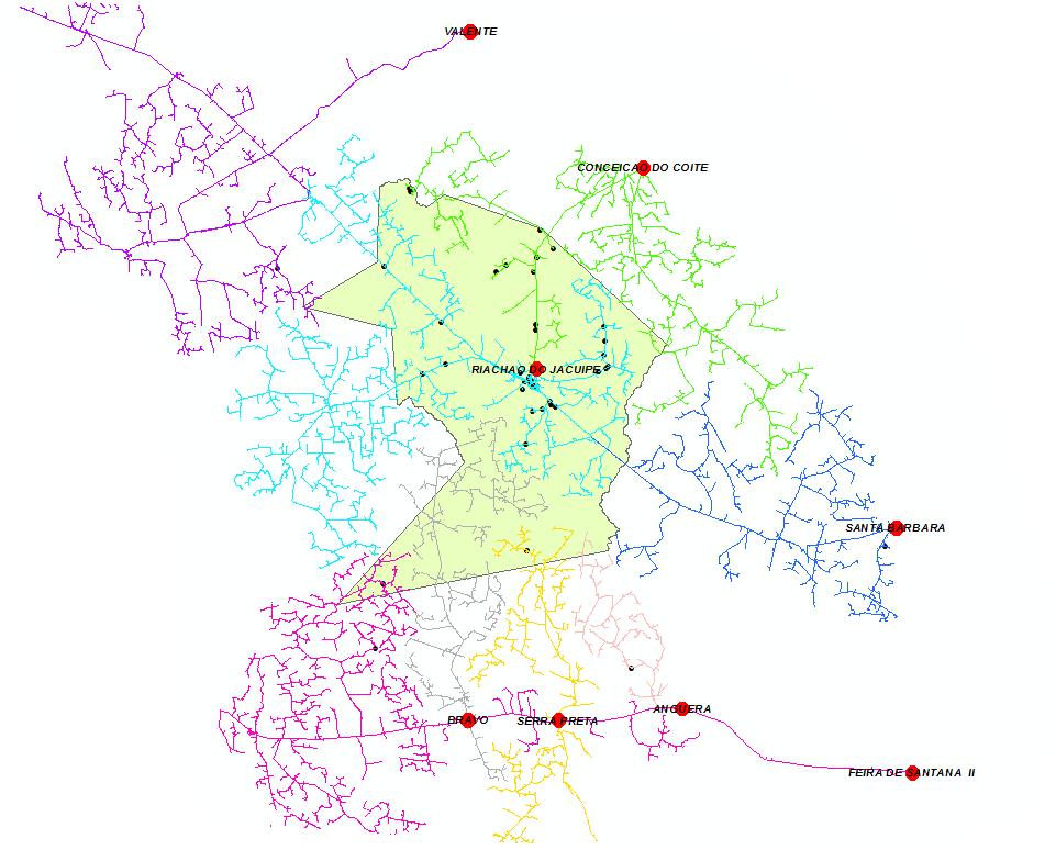 Figura 9: Mapa geoelétrico, Rede de Média