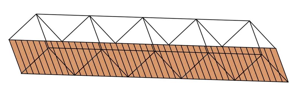 2.2.9 A ponte deve ter estrutura horizontal que liga as suas bordas de apoio, servindo como piso para passagem de veículos e pessoas de um lado para o outro conforme a Figura 4.