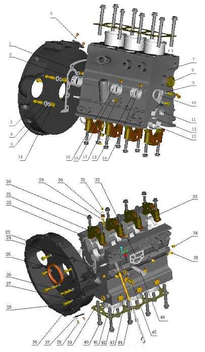 MOTOR LD 500 / LDG 500 BLOCO DO MOTOR (Não dispomos de jugo de juntas,