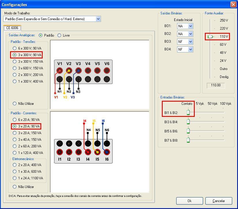 5. Configurações de Hardware INSTRUMENTOS PARA TESTES ELÉTRICOS Clique no ícone ilustrado abaixo ou utilize o atalho Ctrl + h.