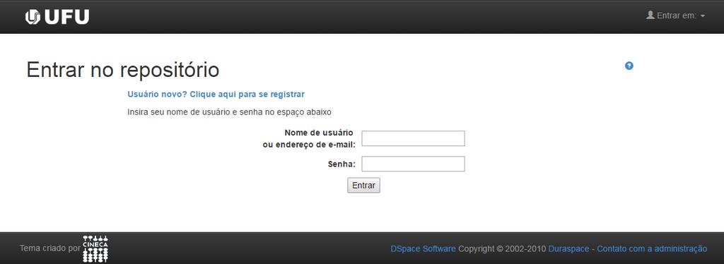 Caso escolha Comunidade UFU siga os passos abaixo