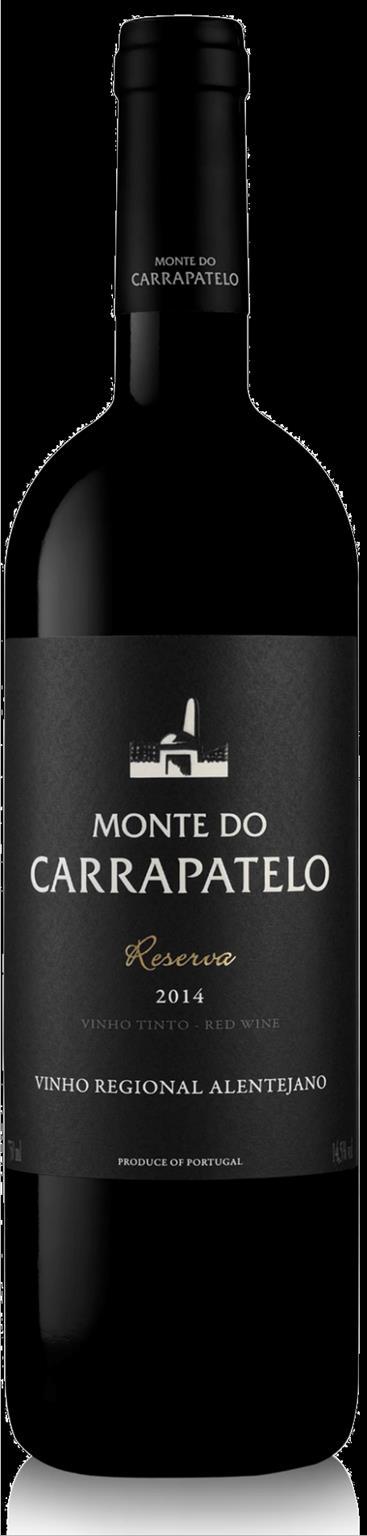 MONTE DO CARRAPATELO RESERVA TINTO Castas: Tinta Miúda, Alicante Bouschet e Touriga Nacional Sistematização da Vinha: 15 ha plantados em cordão bilateral com compassos de 2,50 x 1,30m Solo:.