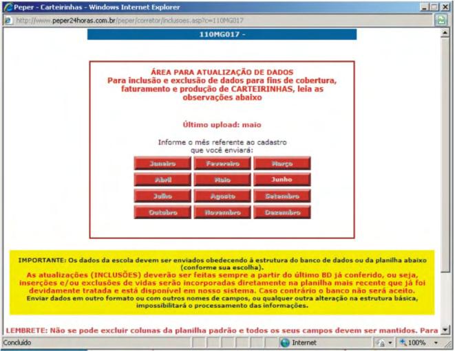 Lembramos que, para fins de confecção da carteirinha, o sistema, em função do limite de caracteres para o espaço disponível, seleciona automaticamente os nomes do aluno ou funcionário priorizando